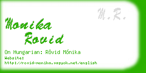 monika rovid business card